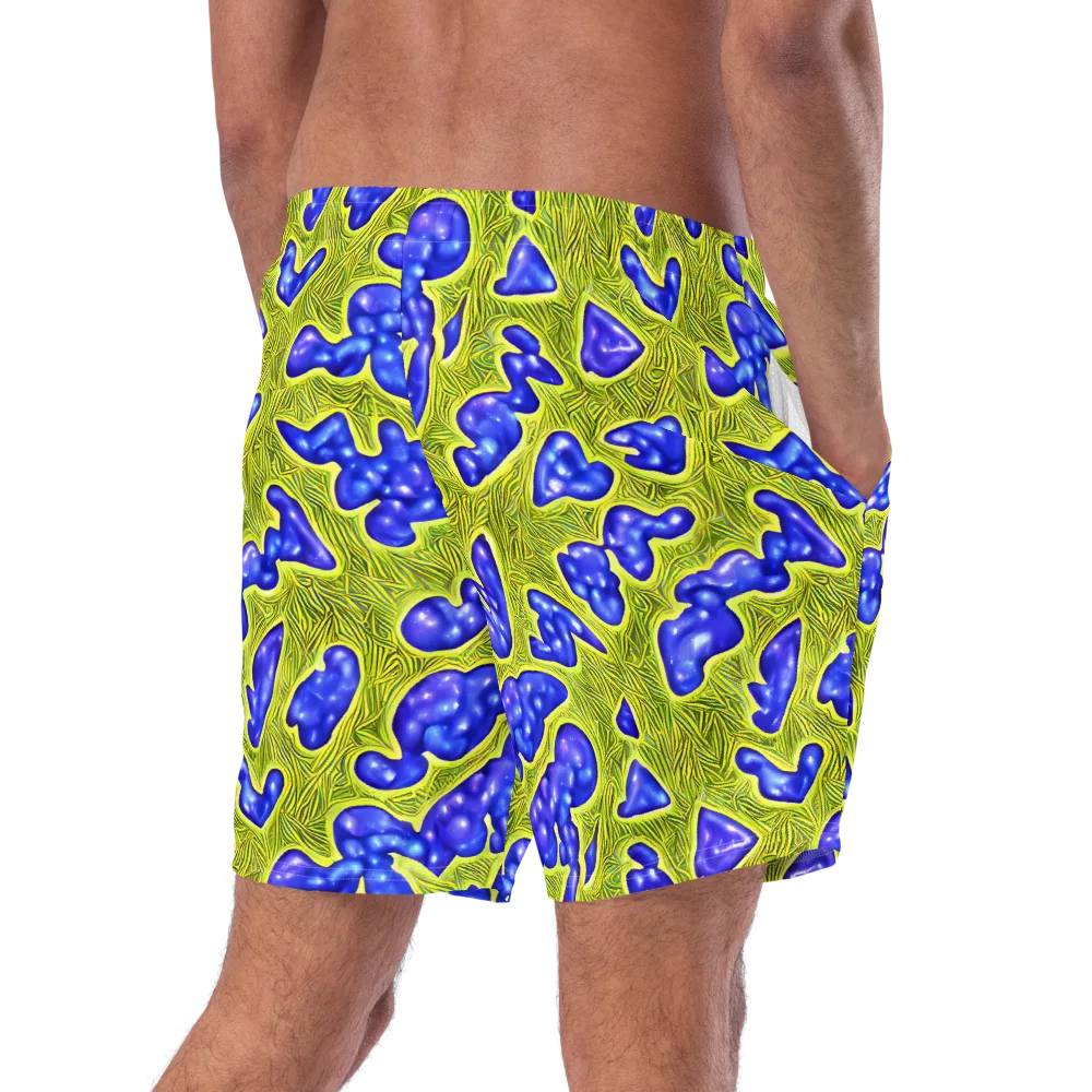Blue Matter on Swim Trunks — Right Back