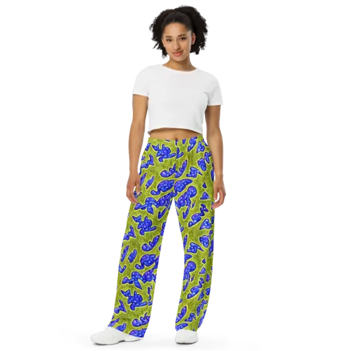 Blue Matter on a Wide-Leg Pants
