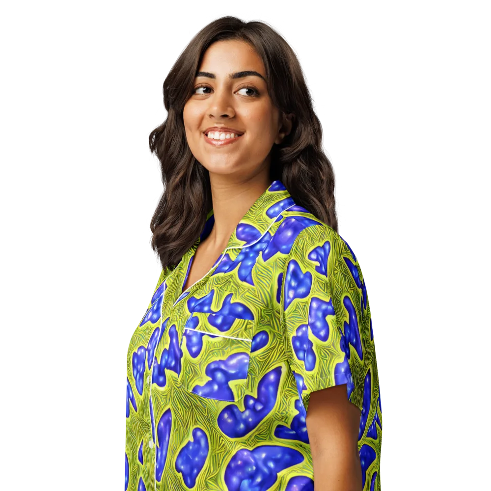 Blue Matter on Women's Short Sleeve Pajama Top — Left Front