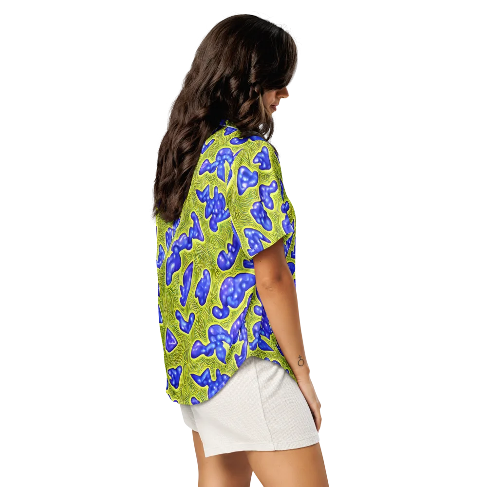 Blue Matter on Women's Short Sleeve Pajama Top — Right Back