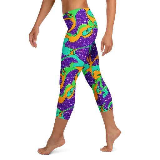 Orchid Aftershock on a Capri Leggings