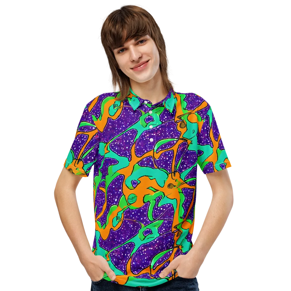Orchid Aftershock on Men's Slim Fit Polo Shirt — Front