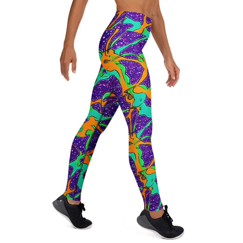 Orchid Aftershock on Yoga Leggings — Right