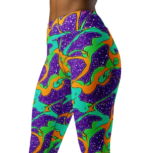 Orchid Aftershock on a Yoga Leggings