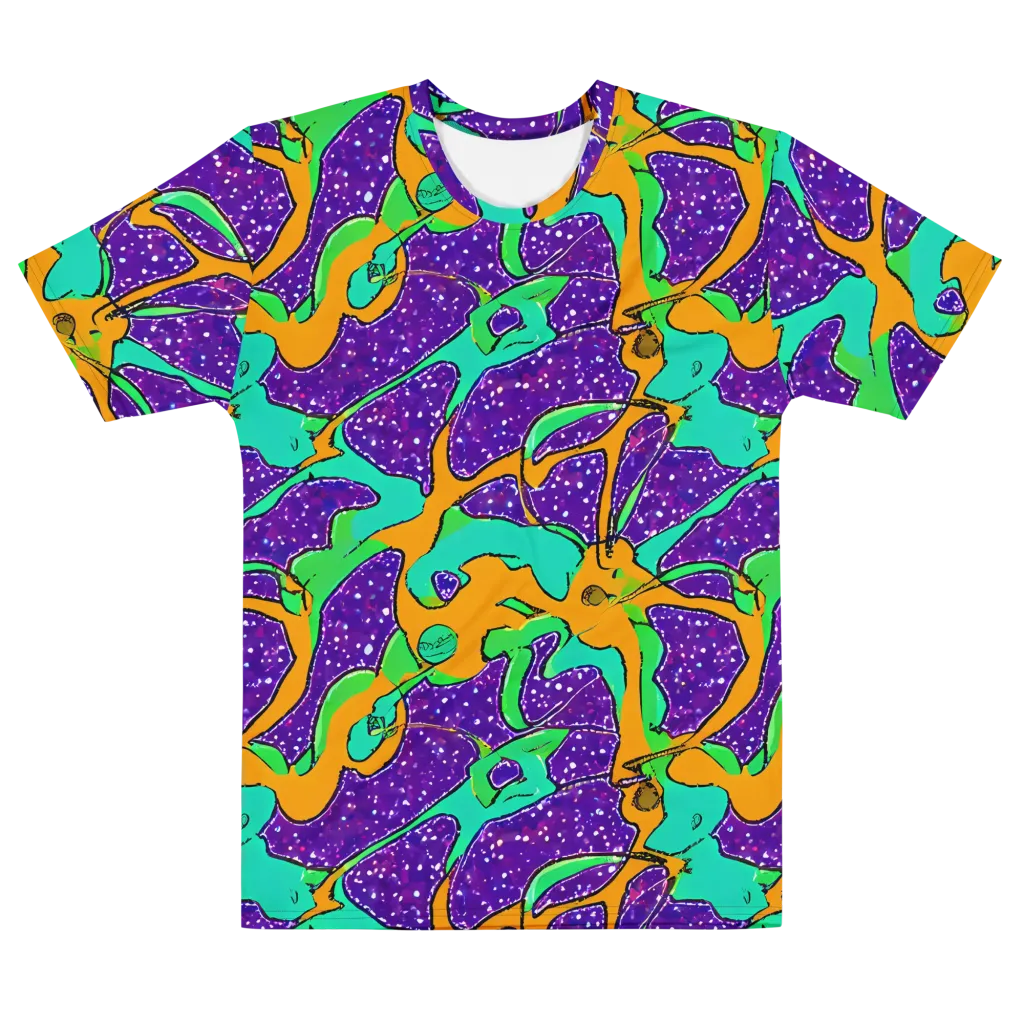 Orchid Aftershock on Men's Cotton Crew Neck T-Shirt — Front
