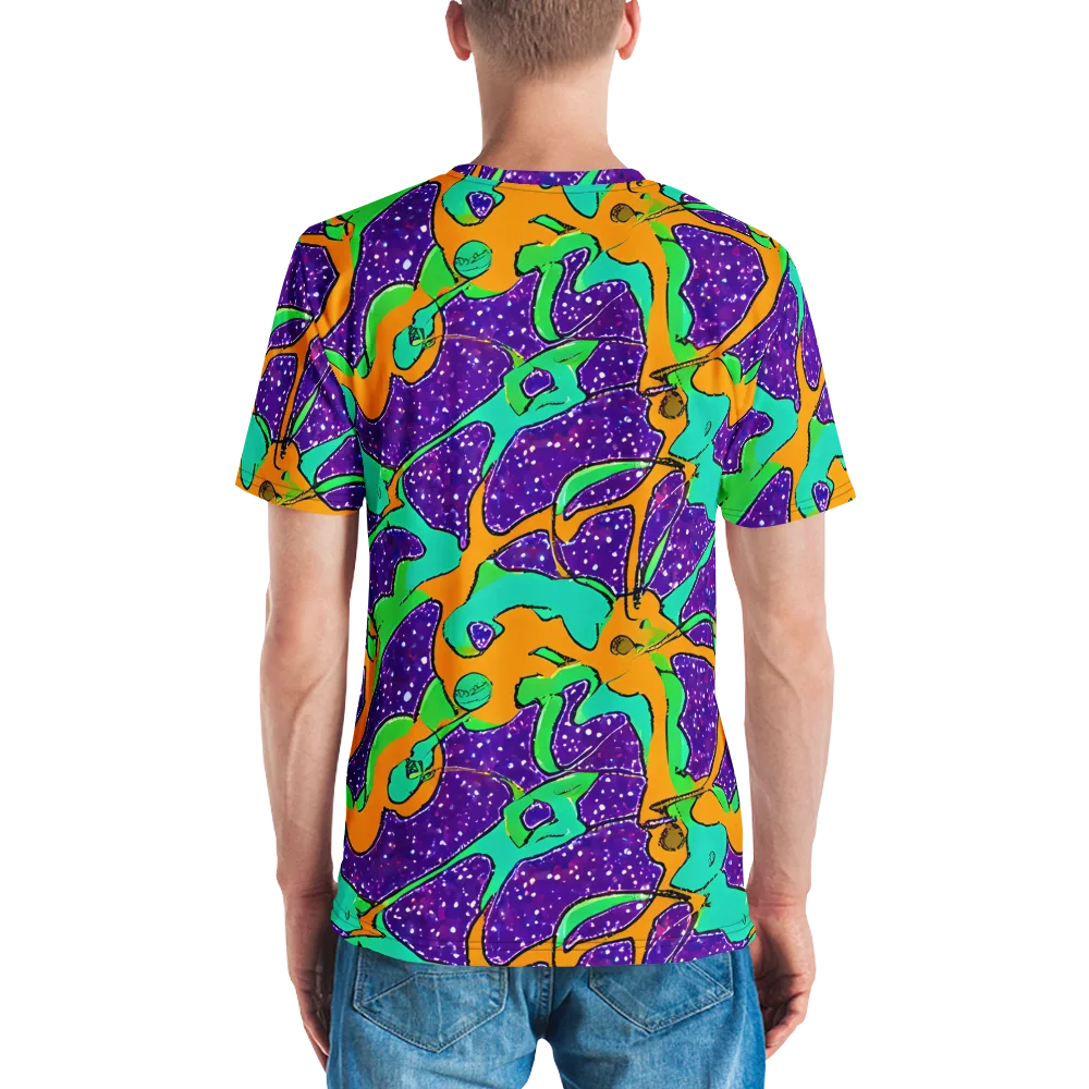 Orchid Aftershock on Men's Crew Neck T-Shirt — Back