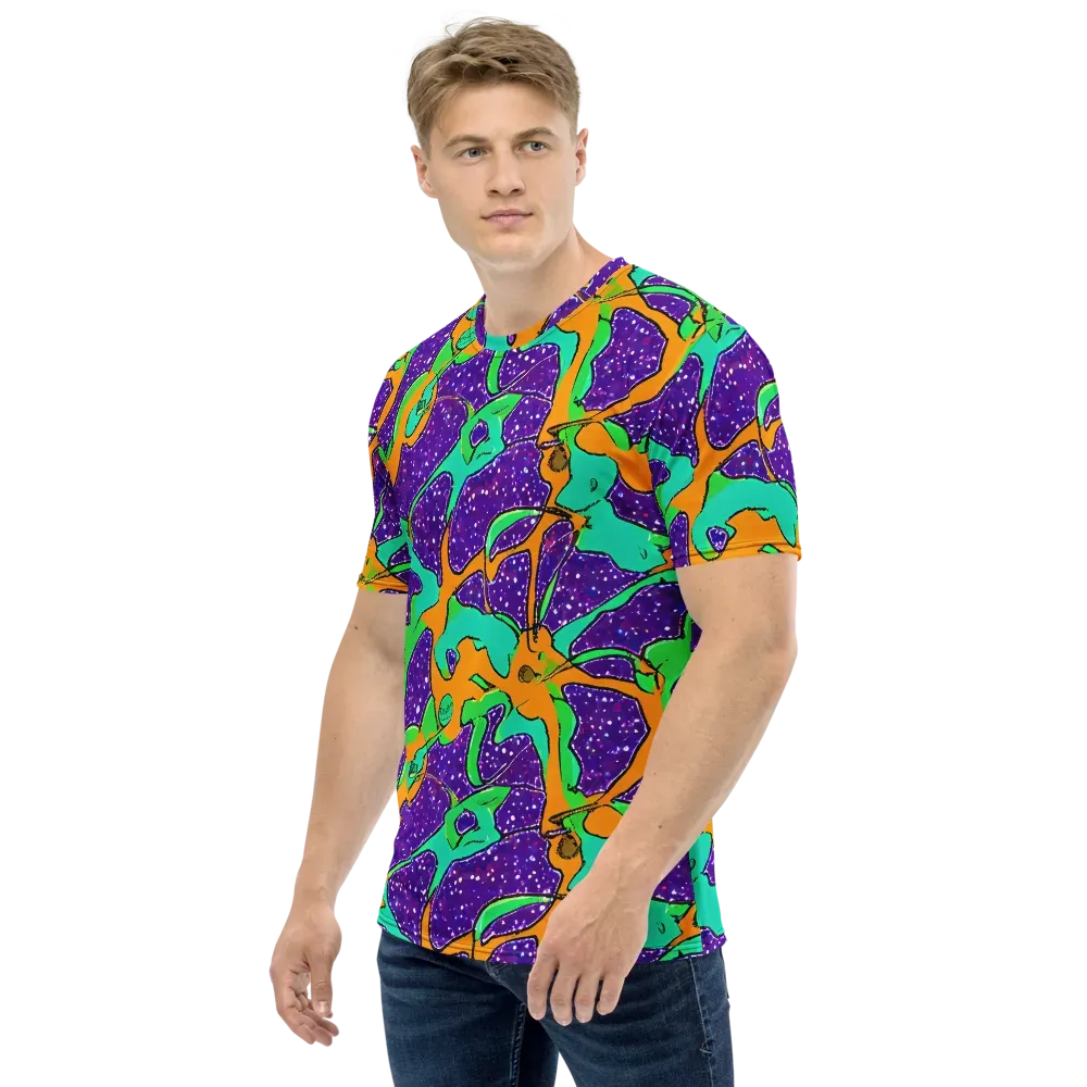 Orchid Aftershock on Men's Crew Neck T-Shirt — Left