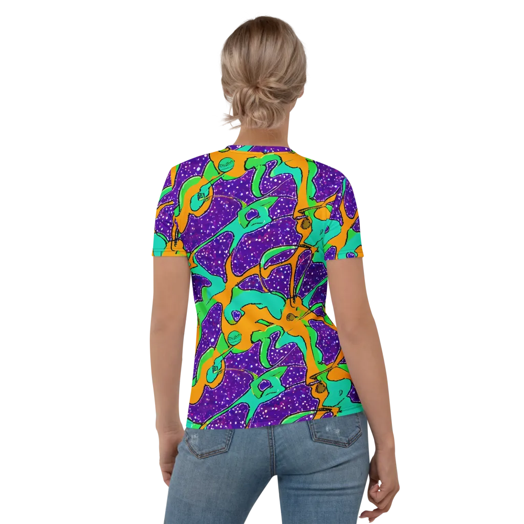 Orchid Aftershock on Women's Crew Neck T-Shirt — Back