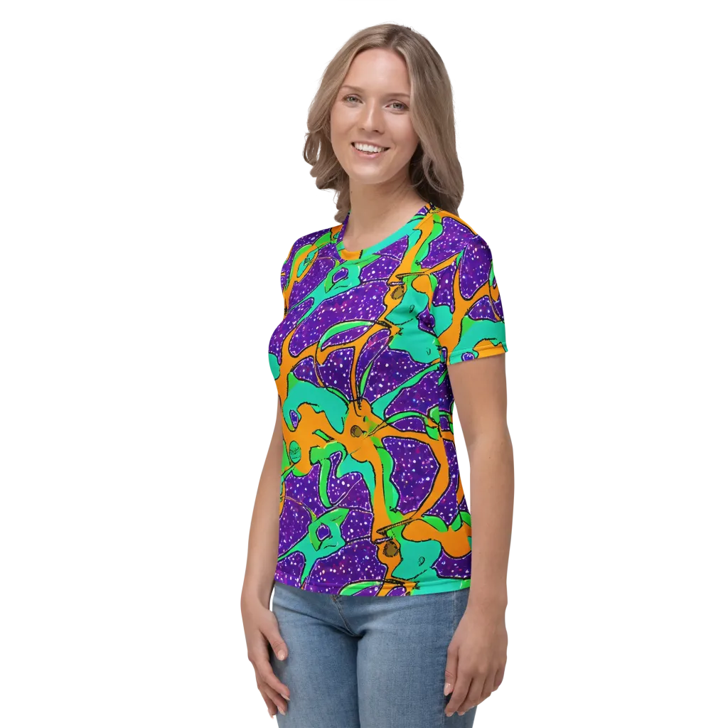 Orchid Aftershock on Women's Crew Neck T-Shirt — Left