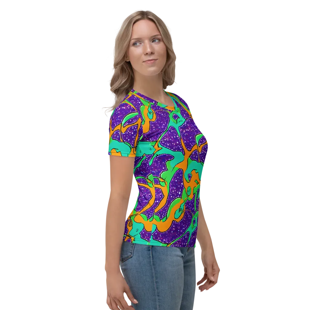 Orchid Aftershock on Women's Crew Neck T-Shirt — Right