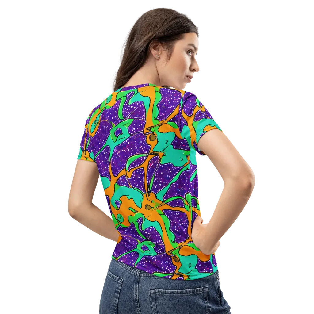 Orchid Aftershock on Women's Crew Neck T-Shirt — Back