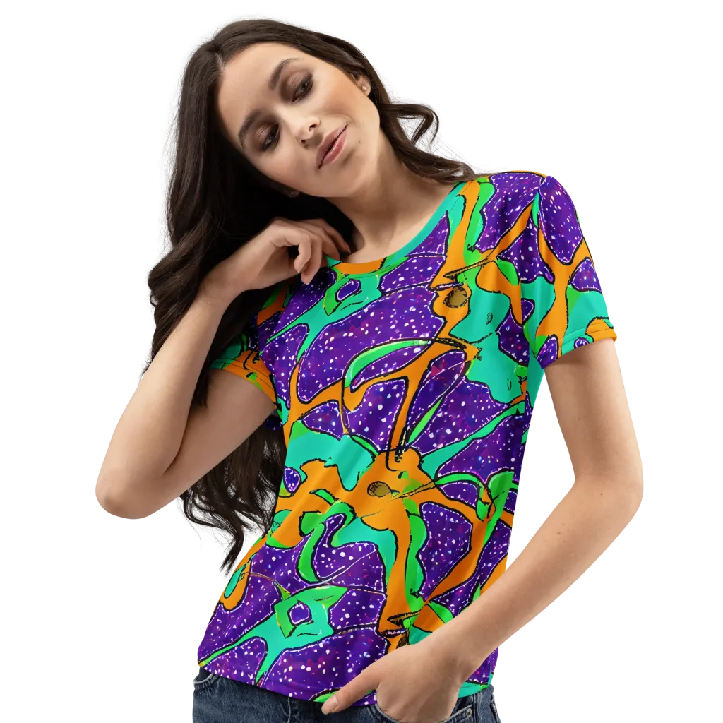 Orchid Aftershock on Women's Crew Neck T-Shirt — Left Front