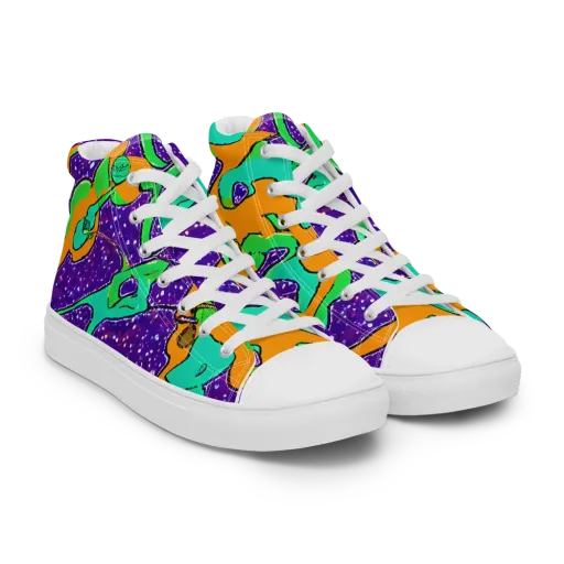 Orchid Aftershock on a Women's High Top Canvas Shoes