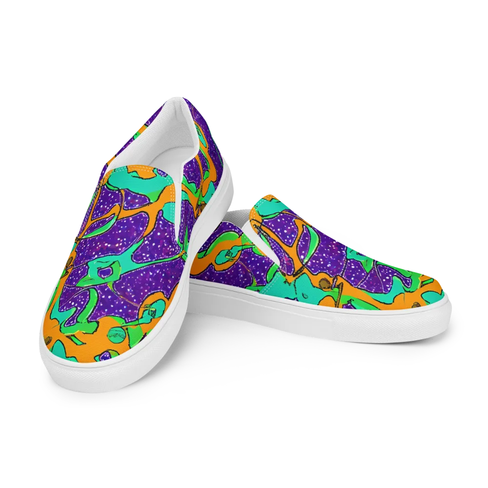 Orchid Aftershock on Men's Slip-On Canvas Shoes — Left Front