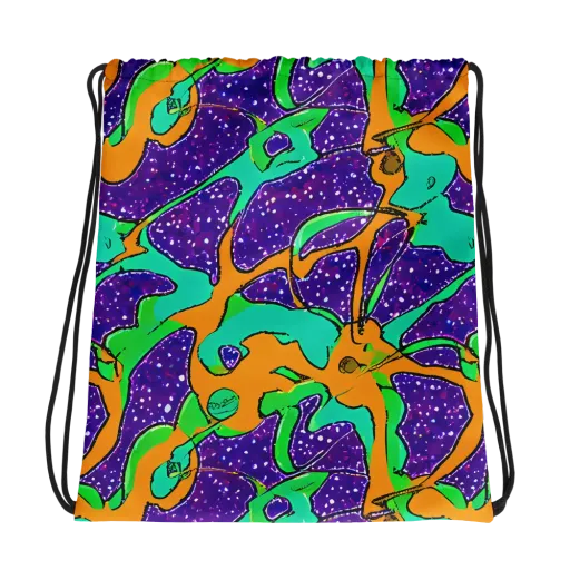 Orchid Aftershock on a Drawstring Bag