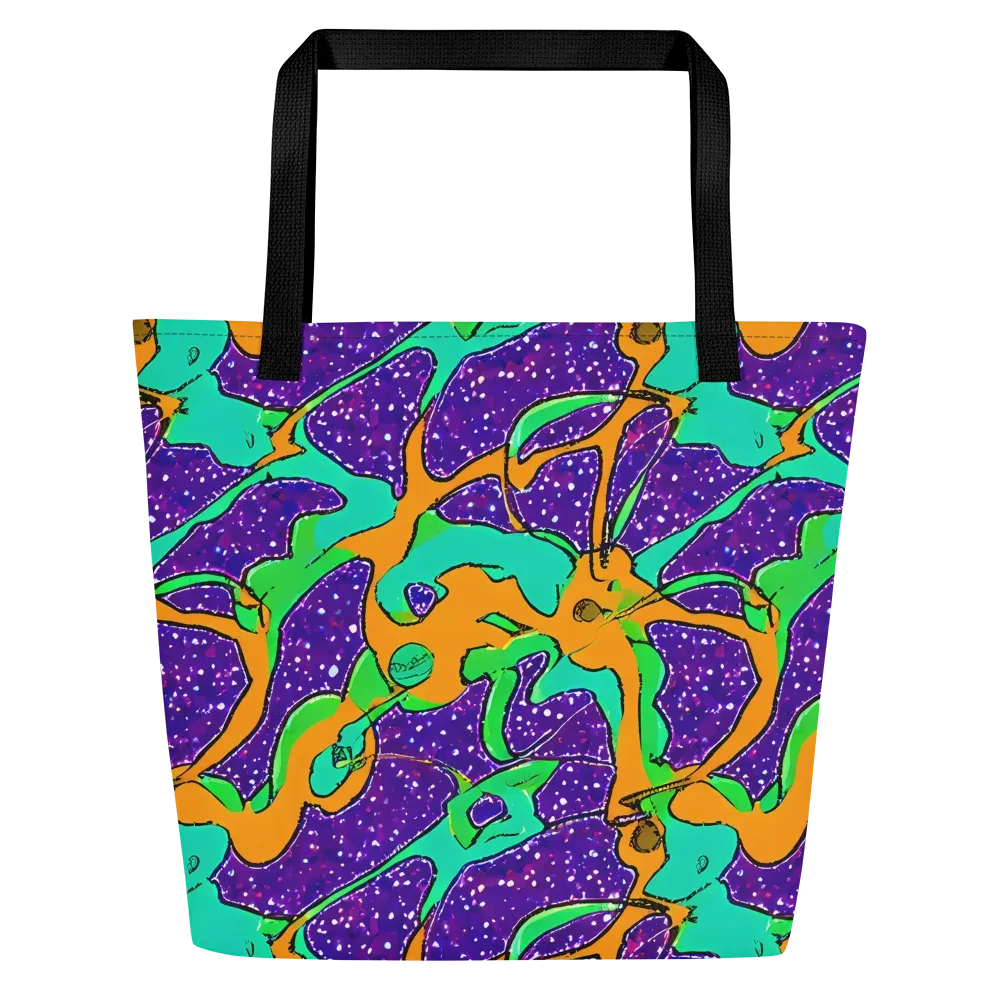 Orchid Aftershock on Large Tote Bag W/ Pocket — Front
