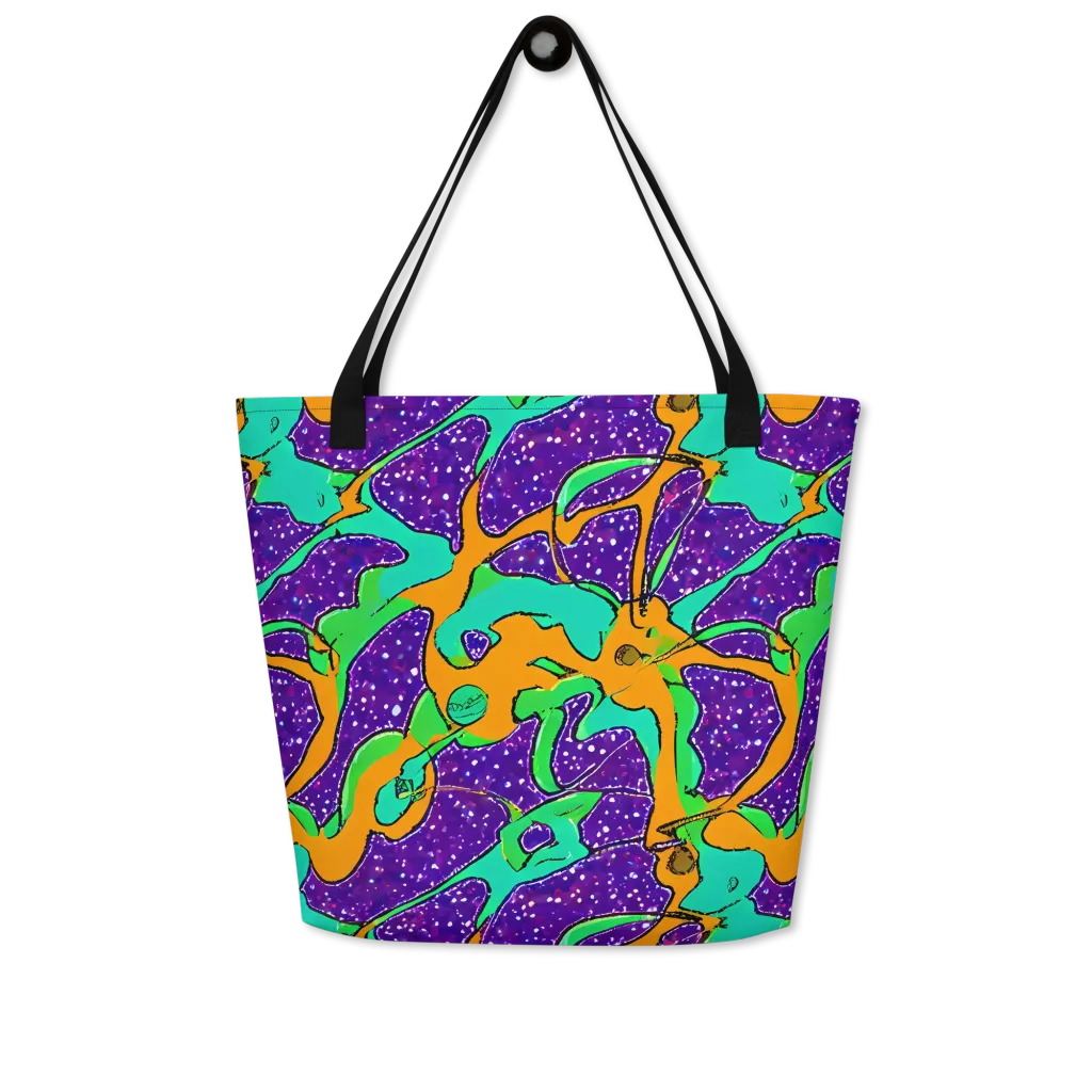 Orchid Aftershock on Large Tote Bag W/ Pocket — Front