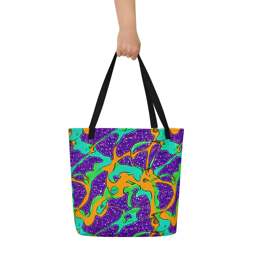Orchid Aftershock on Large Tote Bag W/ Pocket — Front