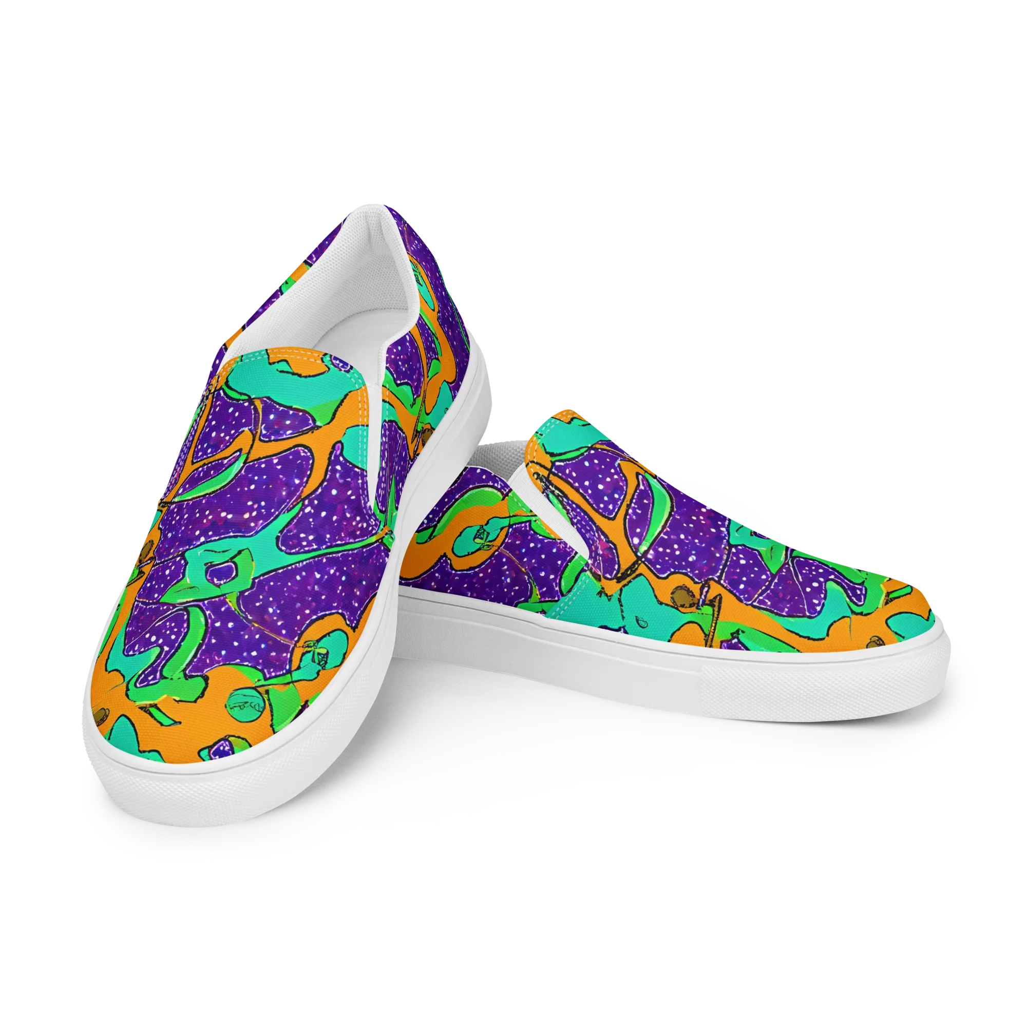 Orchid Aftershock on Women's Slip-On Canvas Shoes — Left Front