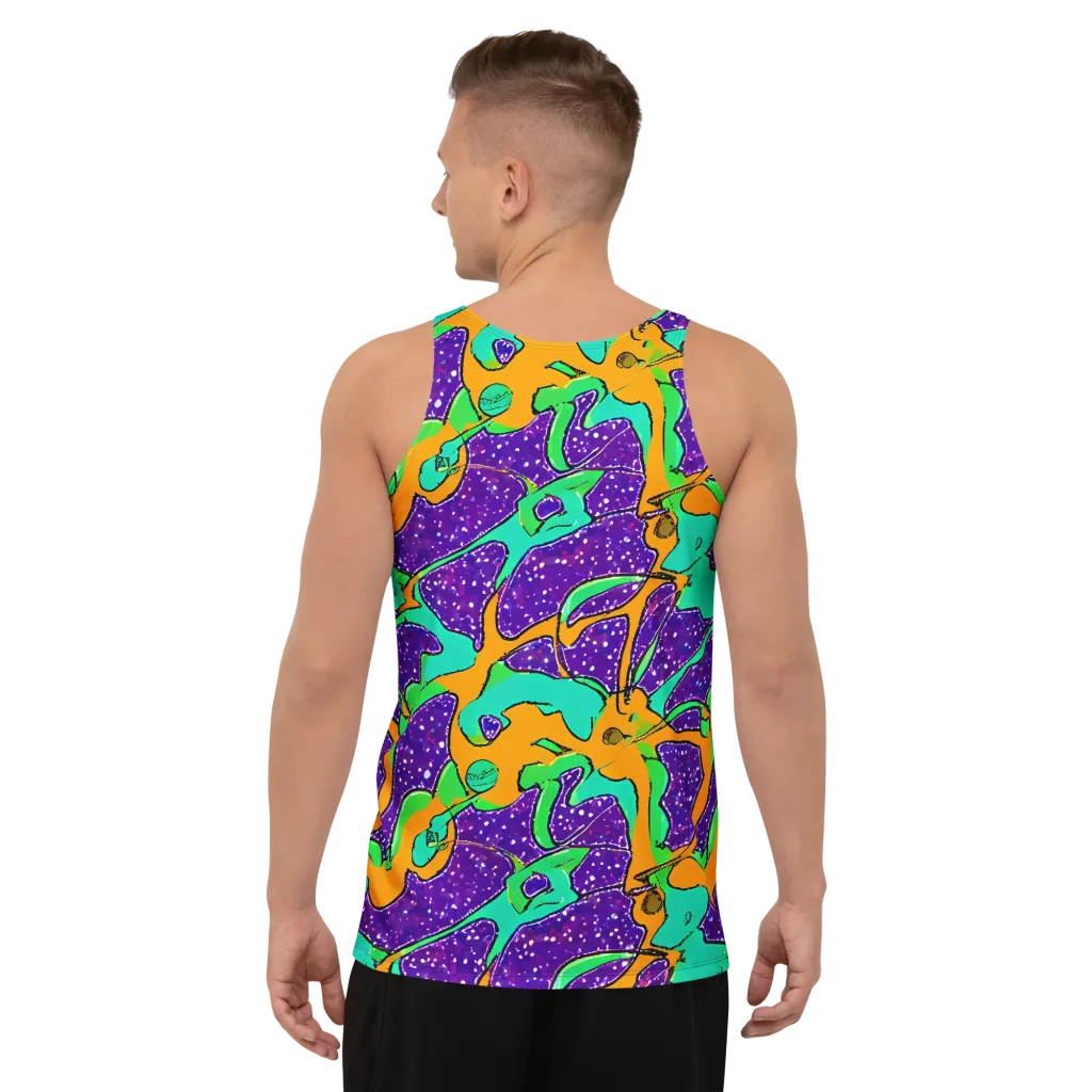 Orchid Aftershock on Men's Tank Top — Back