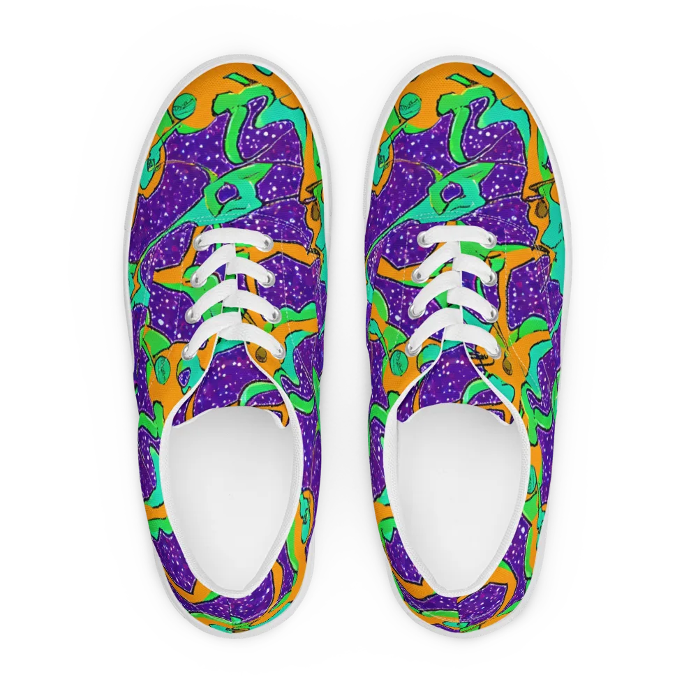 Orchid Aftershock on Men's Lace-Up Canvas Shoes — Front