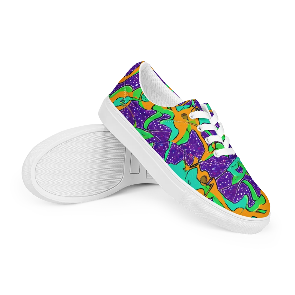 Orchid Aftershock on Men's Lace-Up Canvas Shoes — Right Front