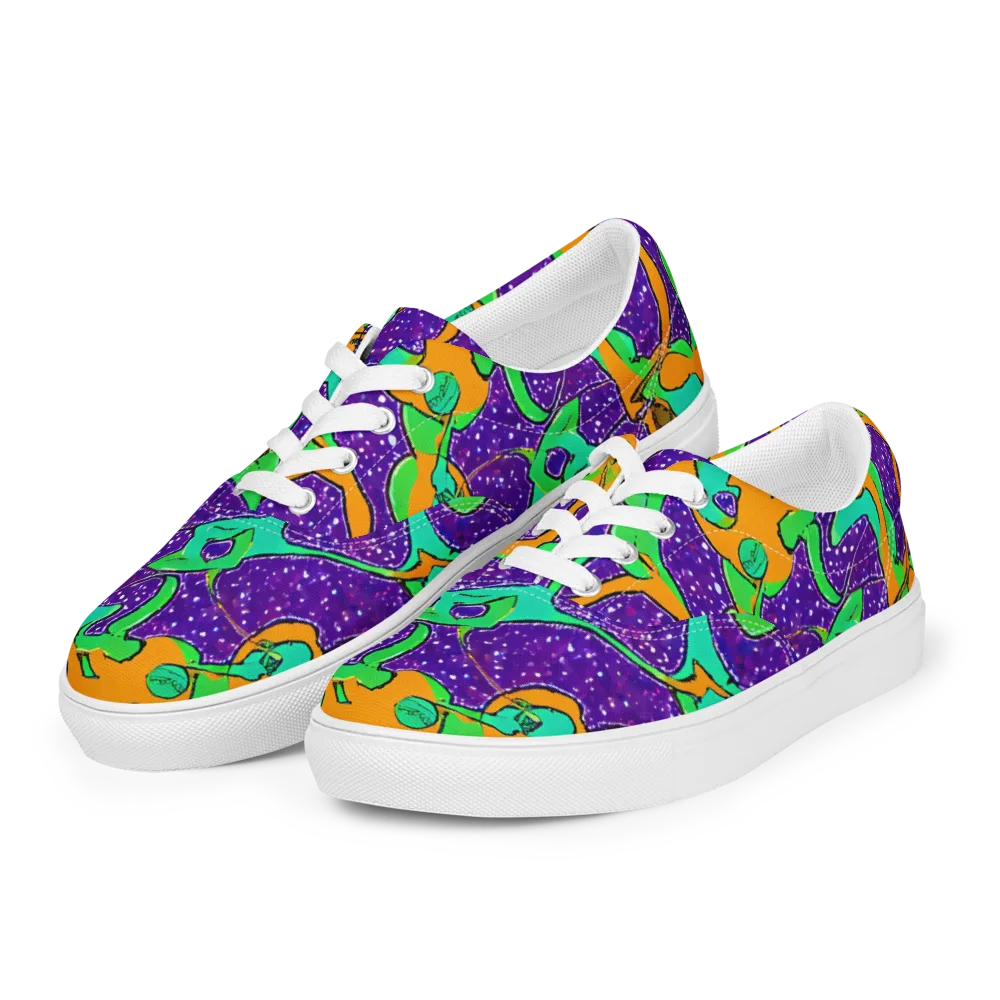 Orchid Aftershock on Men's Lace-Up Canvas Shoes — Left Front