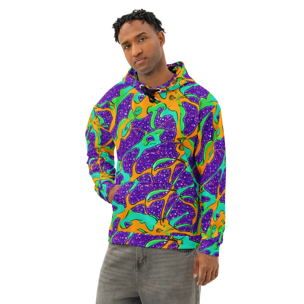 Orchid Aftershock on Cotton Hoodie — Left Front