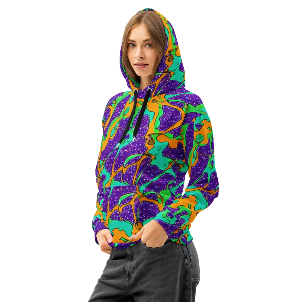 Orchid Aftershock on Cotton Hoodie — Left Front