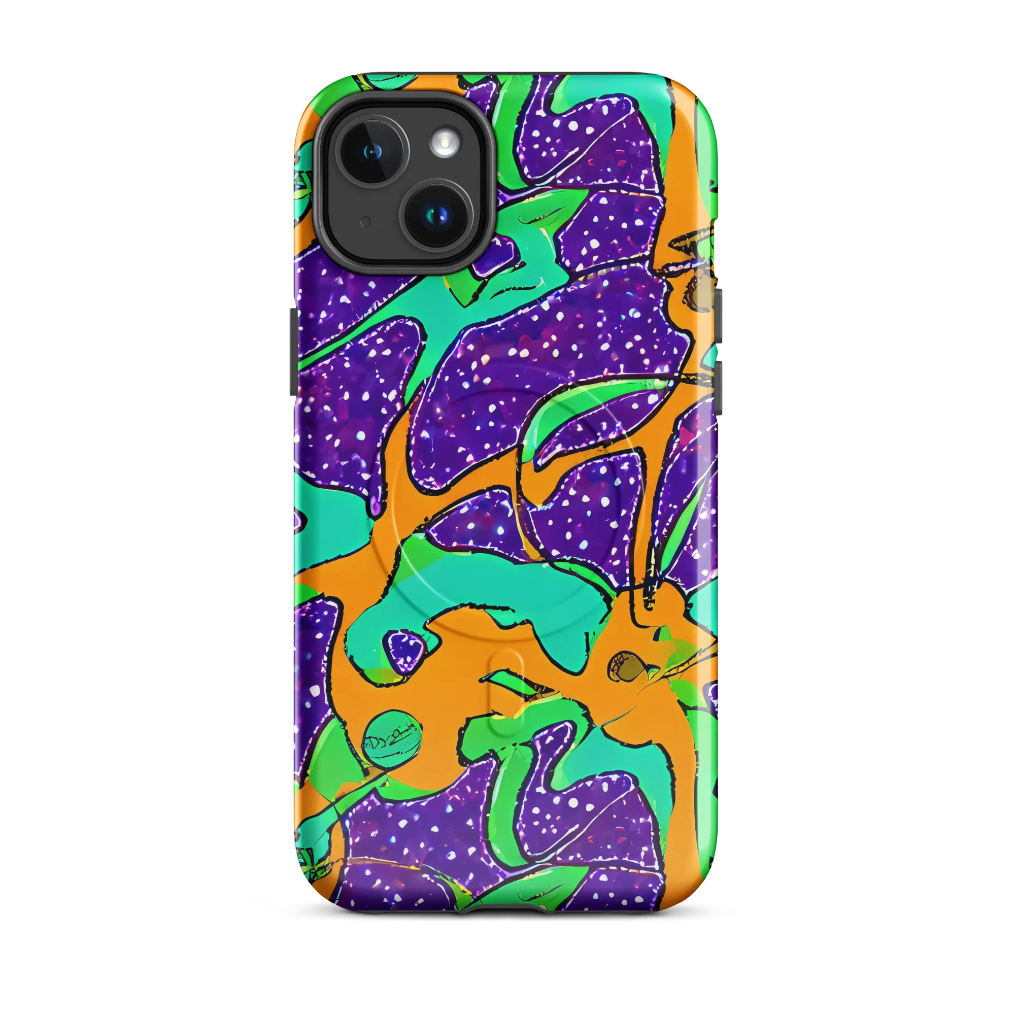 Orchid Aftershock on MagSafe Tough Case for iPhone® — Front