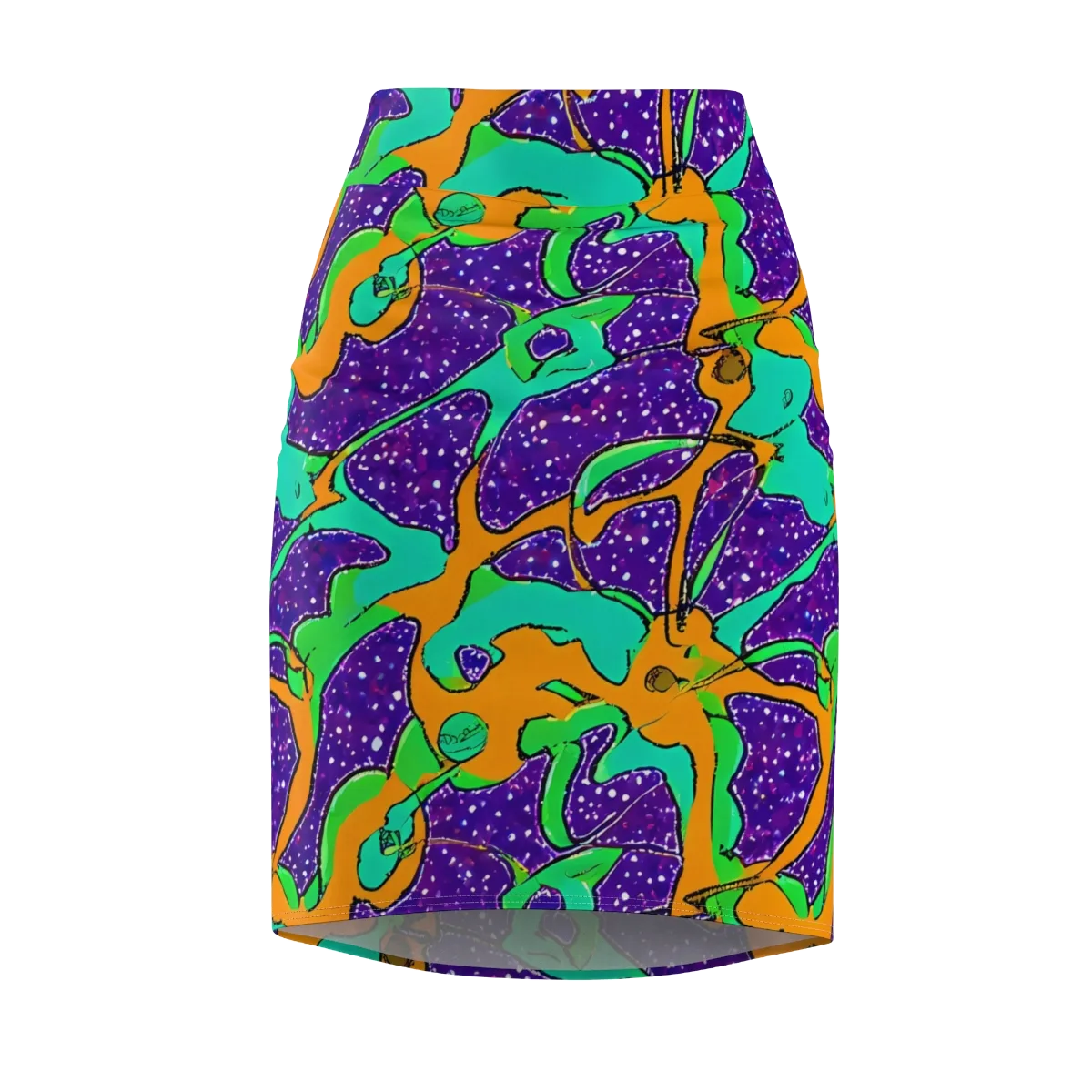 Orchid Aftershock on Pencil Skirt — Front