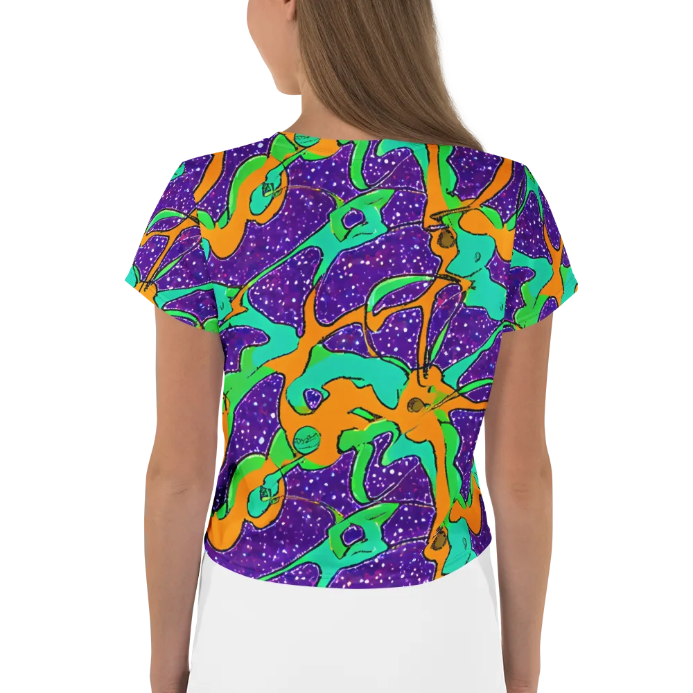 Orchid Aftershock on Crop Tee — Back
