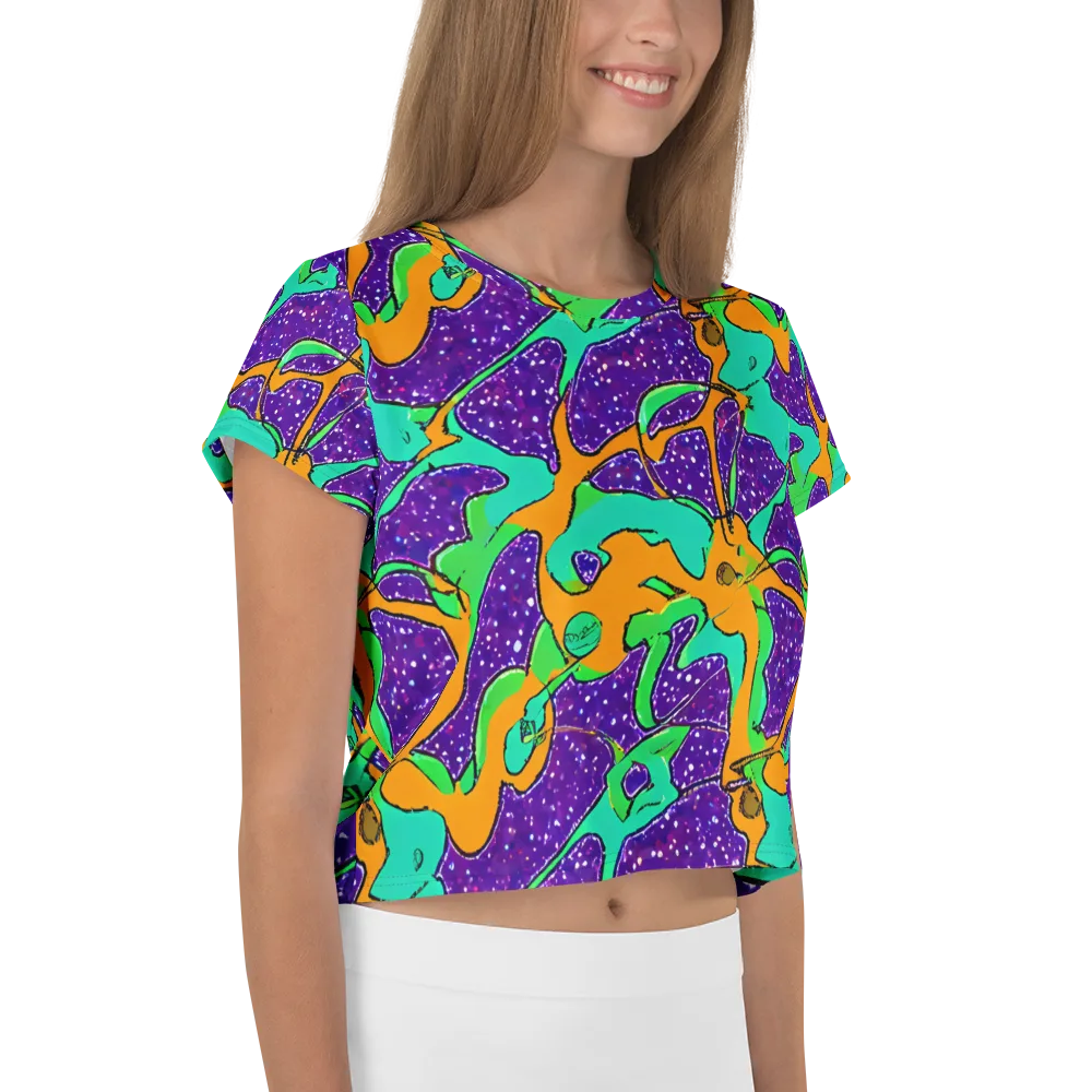 Orchid Aftershock on Crop Tee — Right