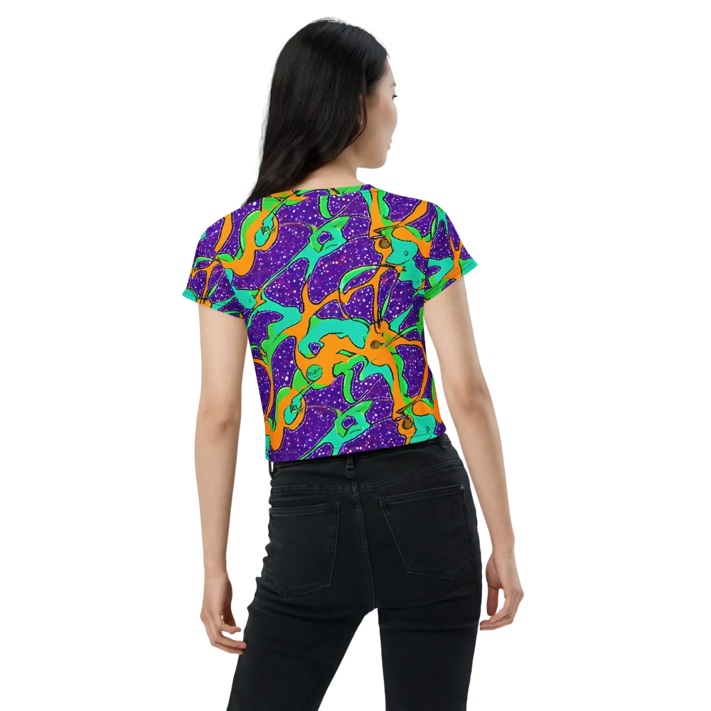 Orchid Aftershock on Crop Tee — Back