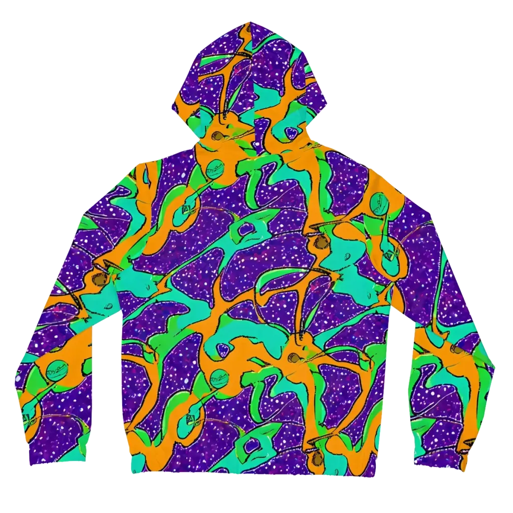 Orchid Aftershock on Women's Full-Zip Hoodie — Back