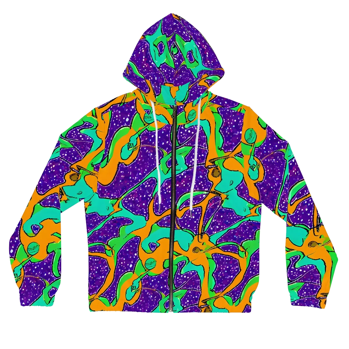 Orchid Aftershock on Women's Full-Zip Hoodie — Front