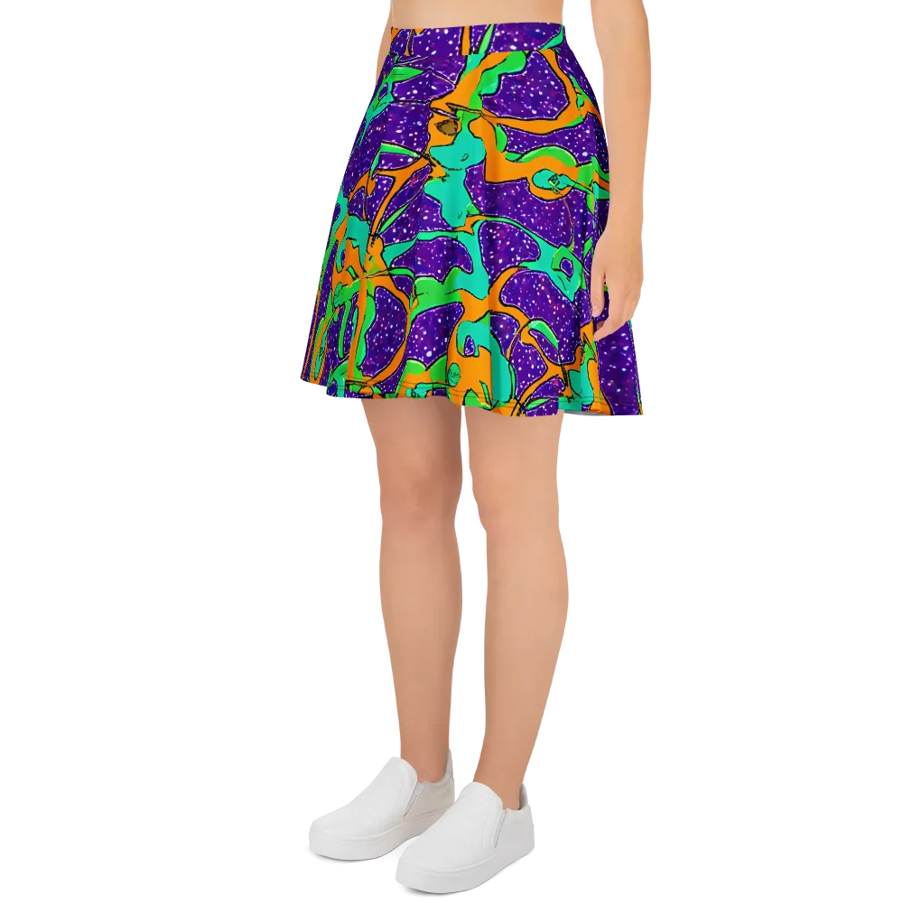 Orchid Aftershock on Skater Skirt — Left