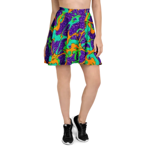 Orchid Aftershock on a Skater Skirt
