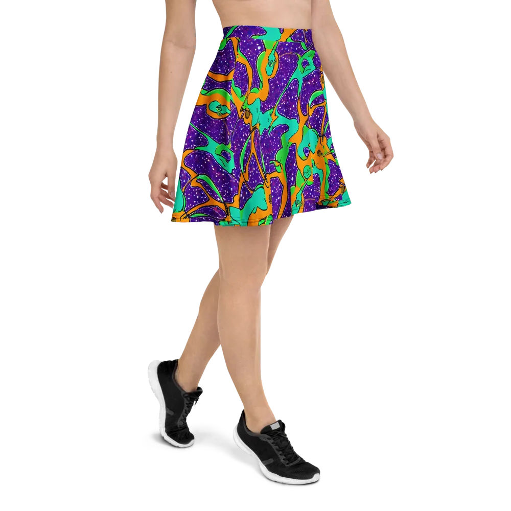 Orchid Aftershock on Skater Skirt — Right