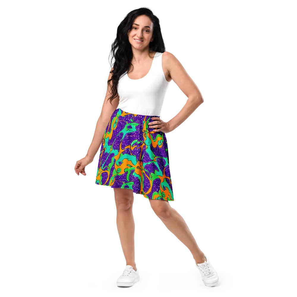 Orchid Aftershock on Skater Skirt — Front