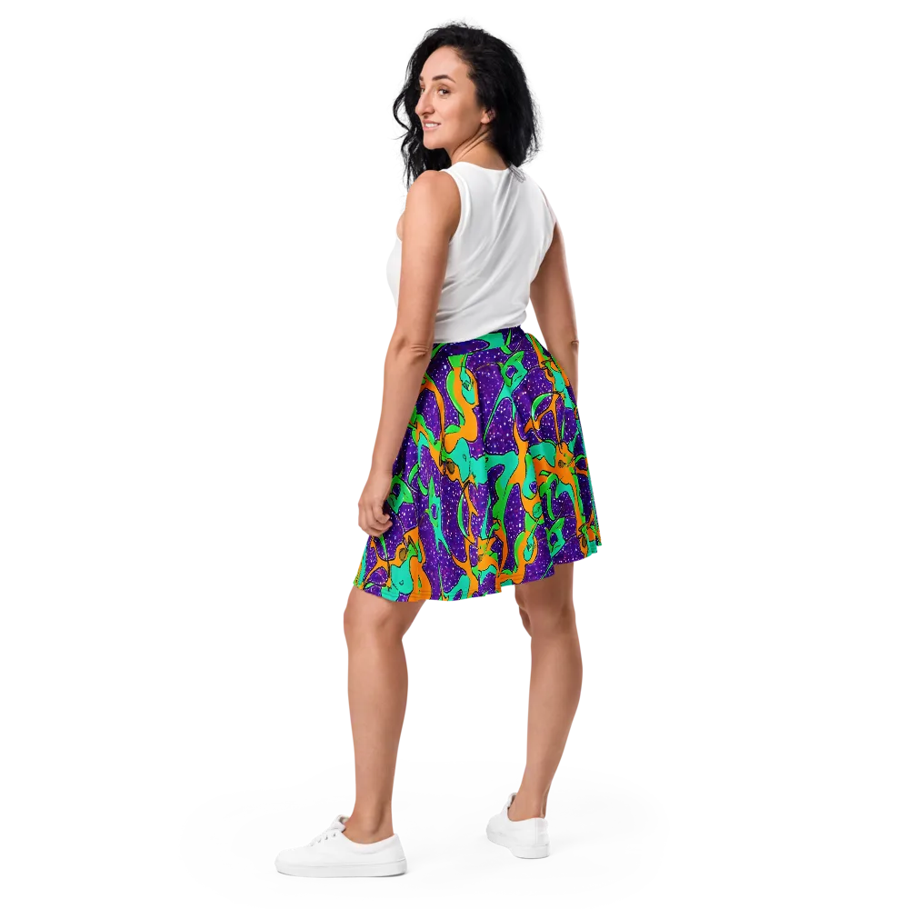 Orchid Aftershock on Skater Skirt — Back