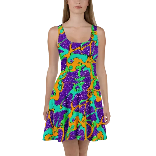 Orchid Aftershock on a Skater Dress