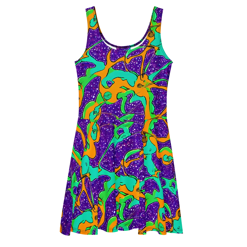 Orchid Aftershock on Skater Dress — Front