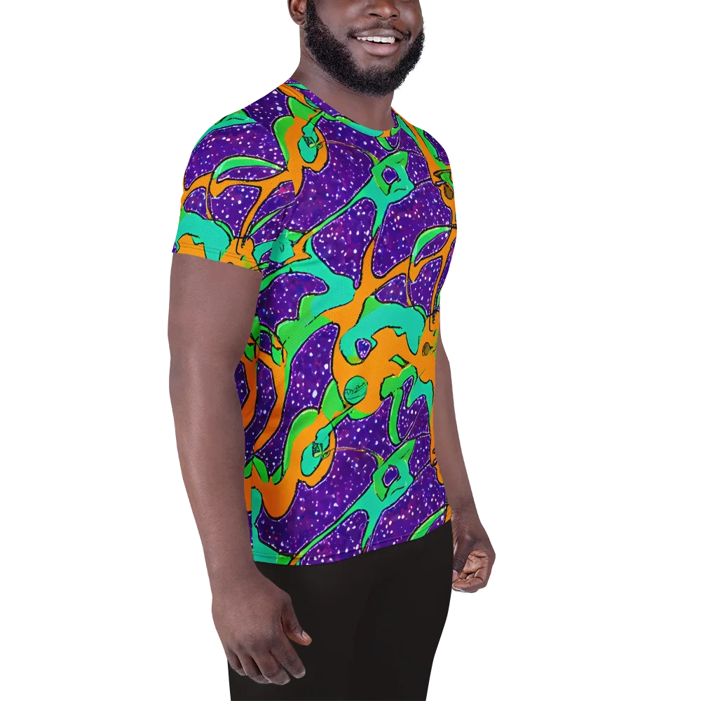 Orchid Aftershock on Men's Athletic T-Shirt — Right