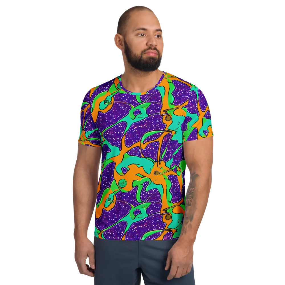 Orchid Aftershock on Men's Athletic T-Shirt — Front