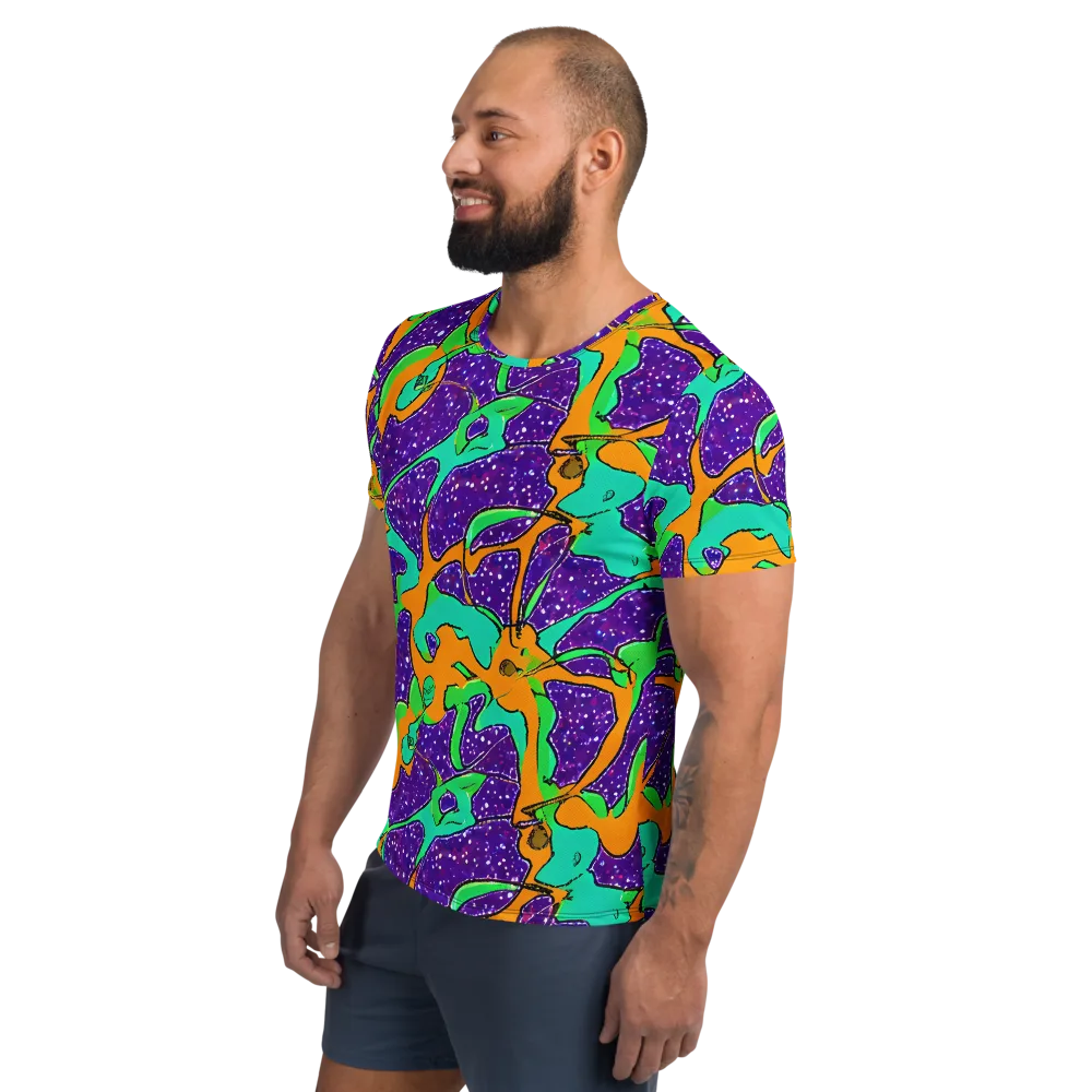 Orchid Aftershock on Men's Athletic T-Shirt — Left