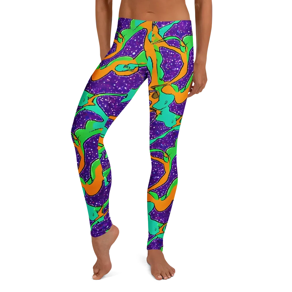 Orchid Aftershock on Leggings — Front