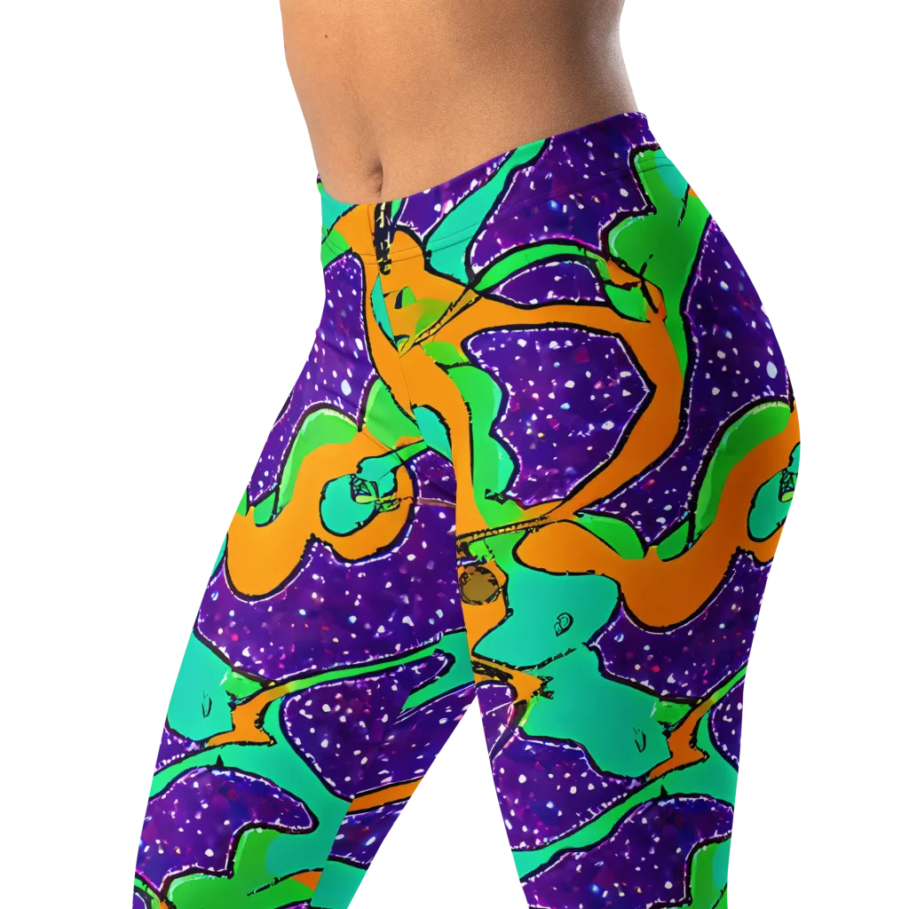 Orchid Aftershock on Leggings — Left Front