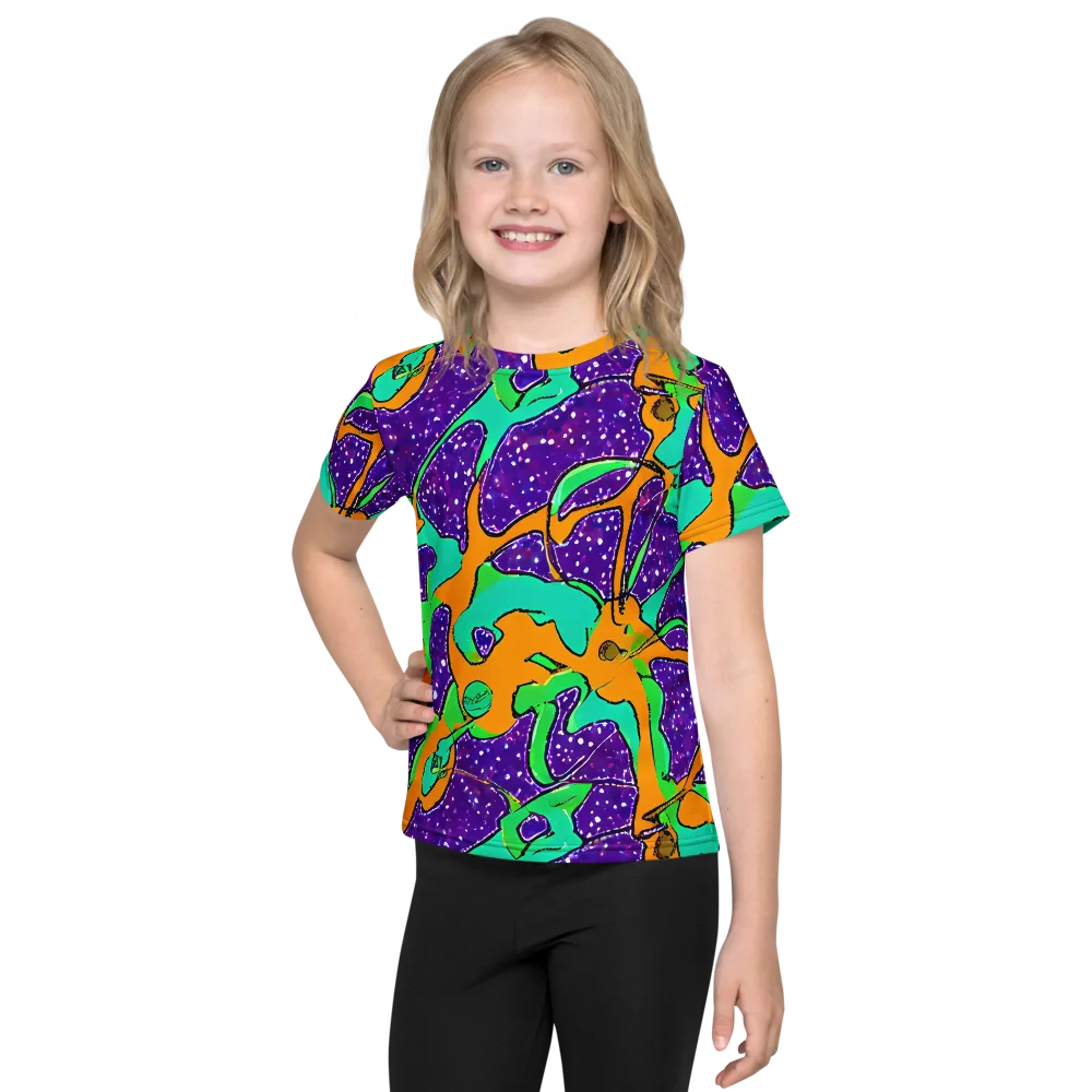 Orchid Aftershock on Kids Crew Neck T-Shirt — Front