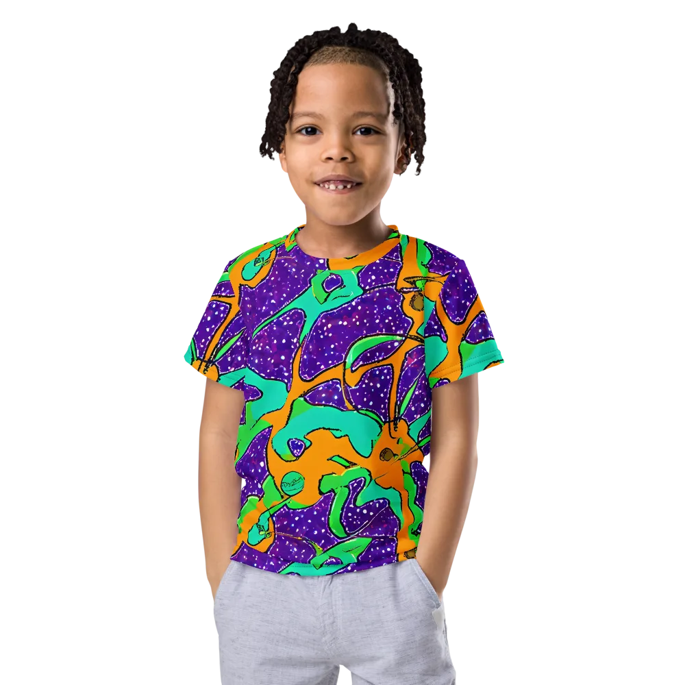 Orchid Aftershock on Kids Crew Neck T-Shirt — Front